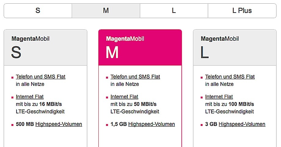 Magenta tarife kombinieren